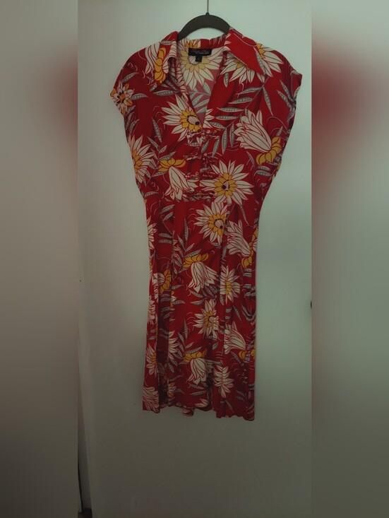 Trashy Diva Dresses & Skirts - Trashy Diva Red Waterlilies Day Dress